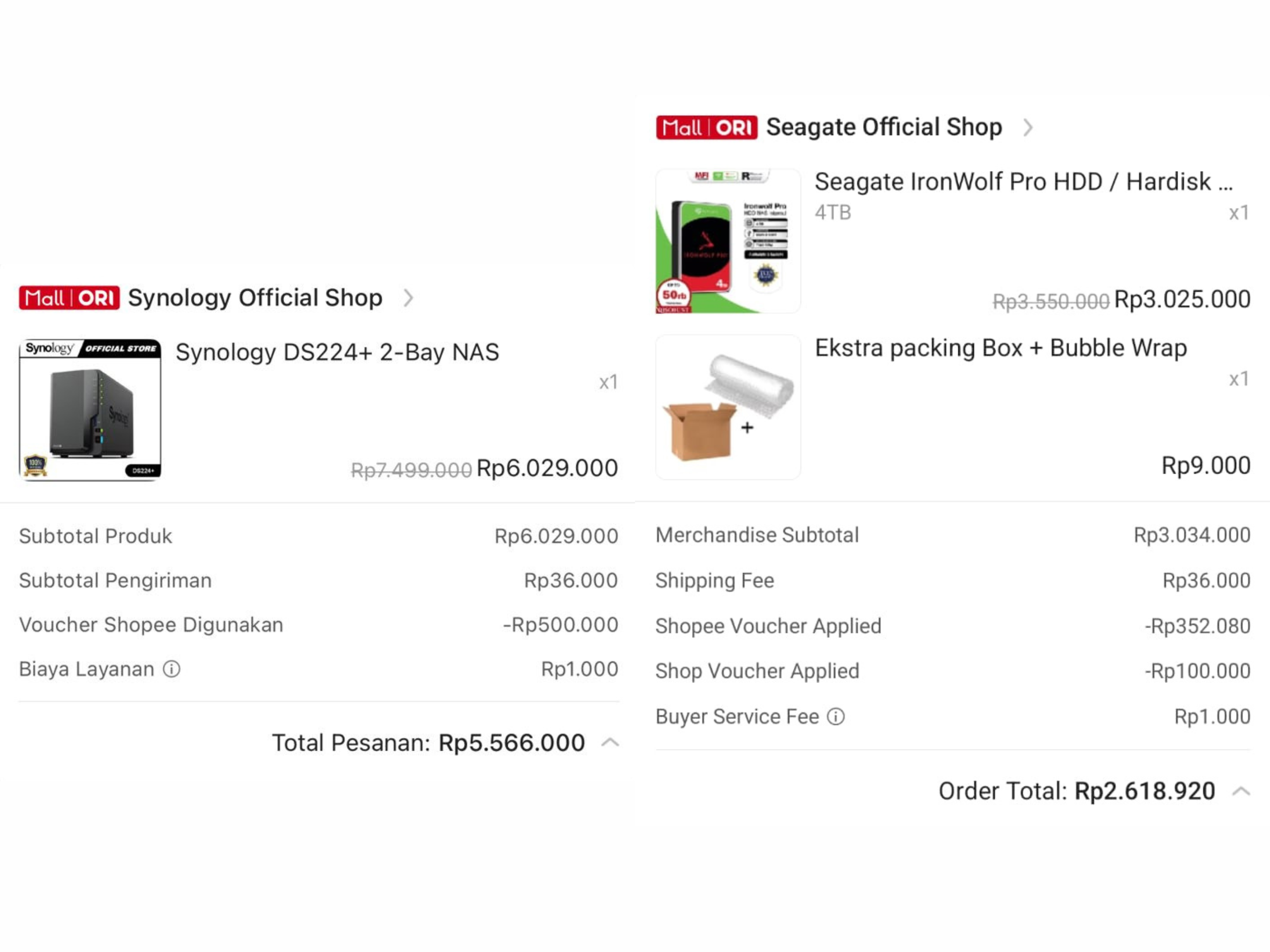 synology and seagate purchase